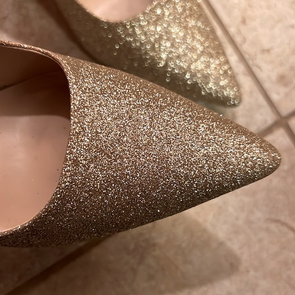 Sparkly gold stilettos size 8 glitter heels - Picture 5 of 5